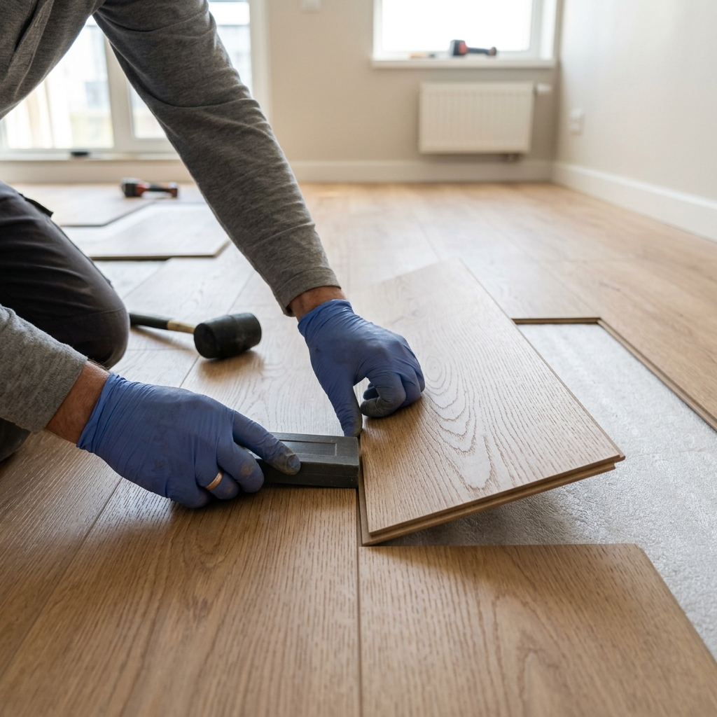 O Guia do Piso Vinílico Click em Reformas Rápidas: Por Que Ele Vence o Parquet e a Madeira Maciça no Giro de Imóveis